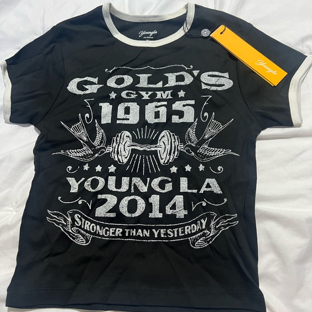 YoungLA Black and White Graphic Tee for women